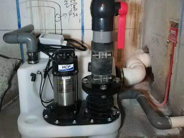 別墅專用污水提升器安裝現場